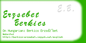 erzsebet berkics business card